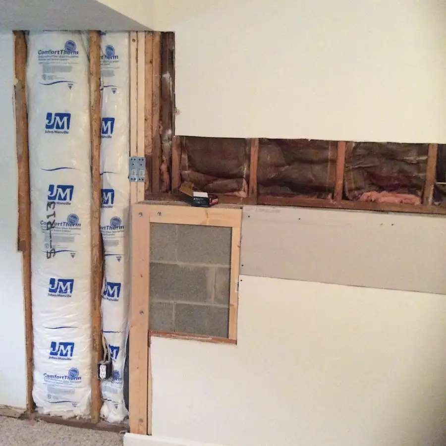 Wall insulation replacement during Contents Cleaning & Restoration in South River